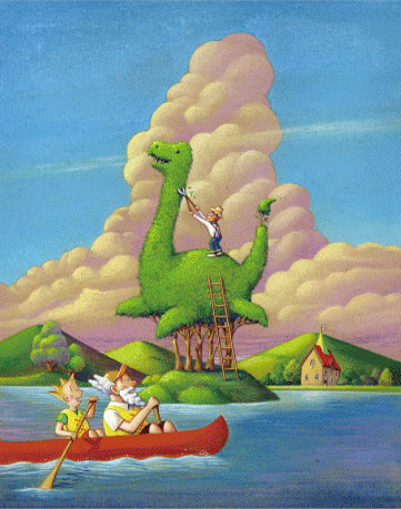 Dinosaur covered with leaf　　2000